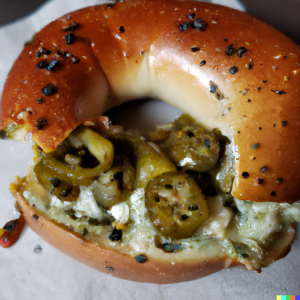 jalapeno cheddar bagel breakfast sandwich